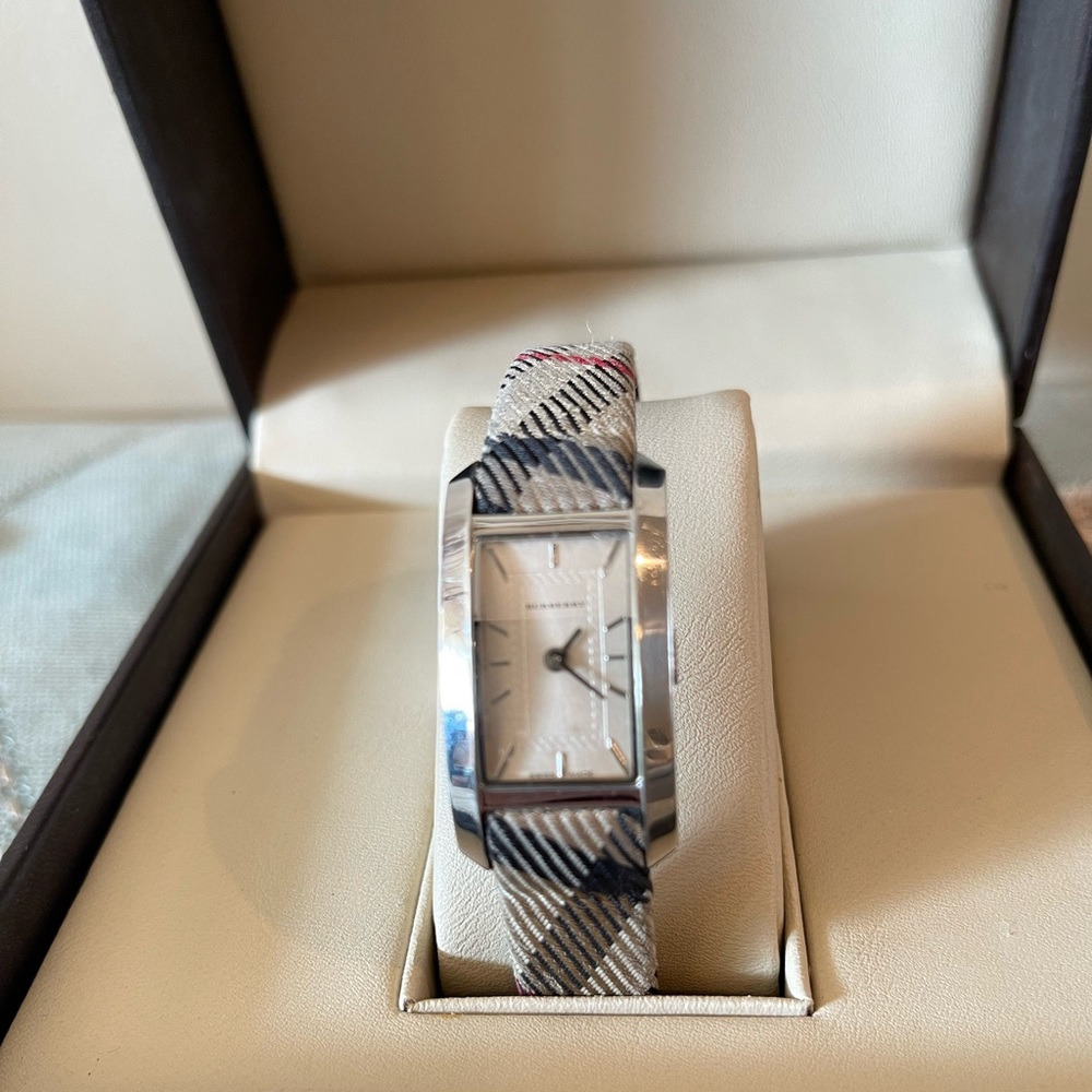 Authentic Burberry Stainless Steel Watch with Box